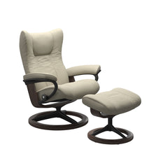 Load image into Gallery viewer, Stressless® Wing (L) Signature chair with footstool
