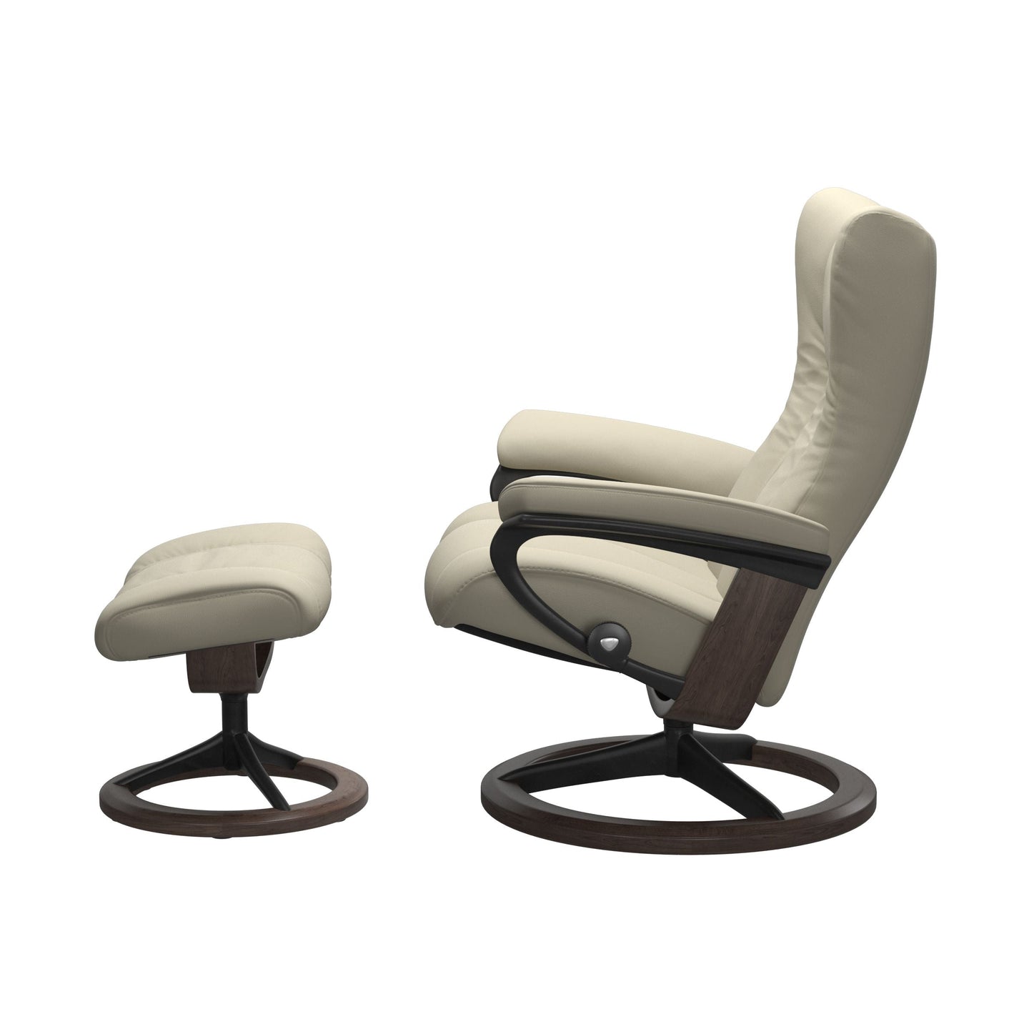 Stressless® Wing (L) Signature chair with footstool