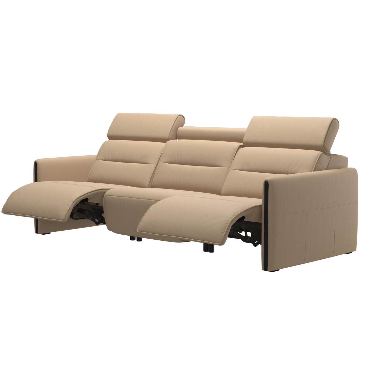 Stressless® Emily 3 seater with 2 motors arm wood