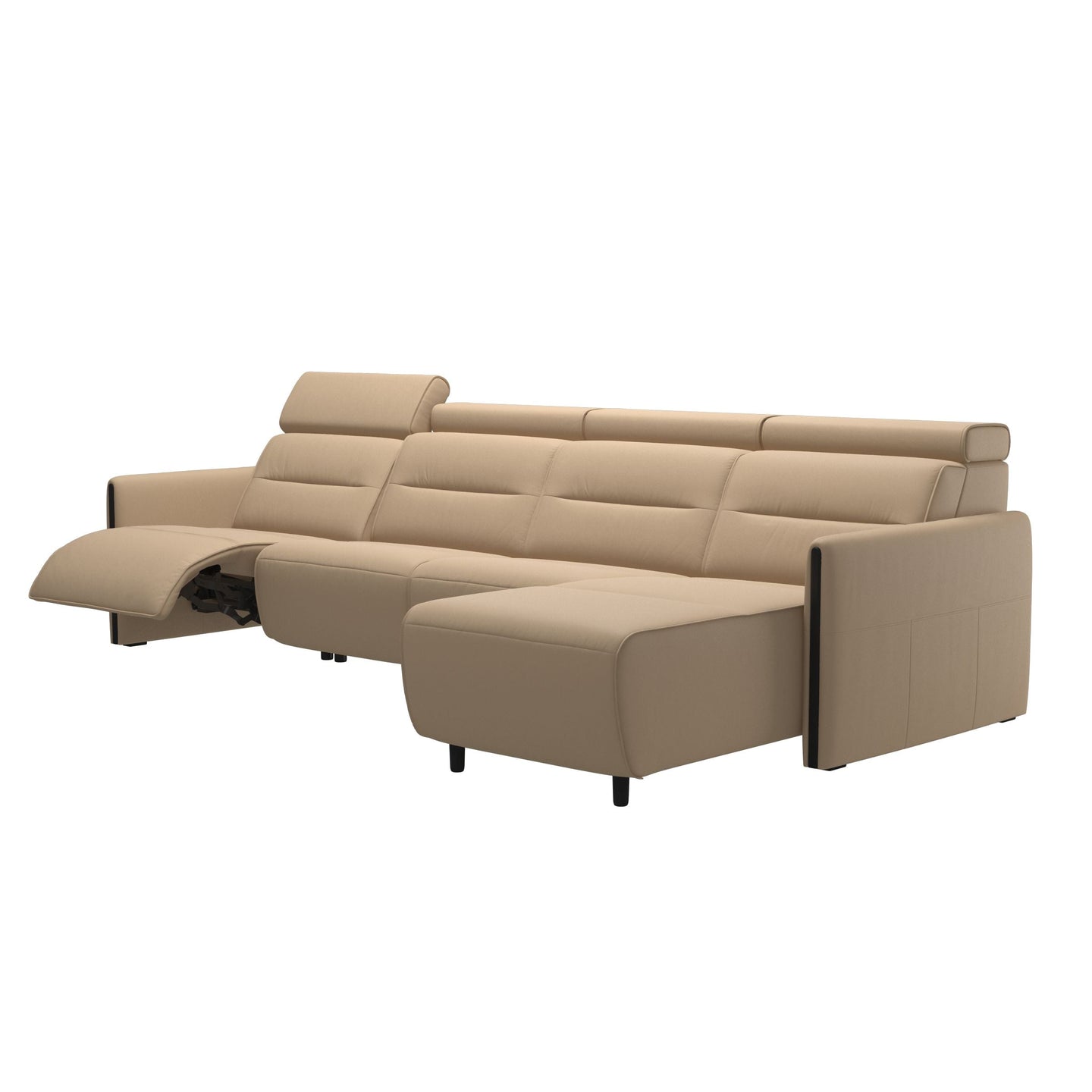 Stressless® Emily arm wood 3 seater Power left with Long Seat